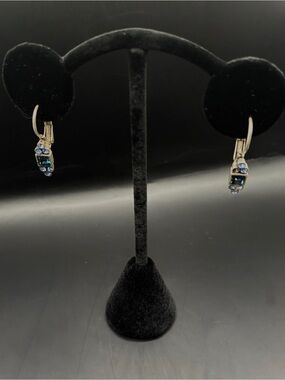 Dangle/Drop Crystal & Silver Tone Earrings